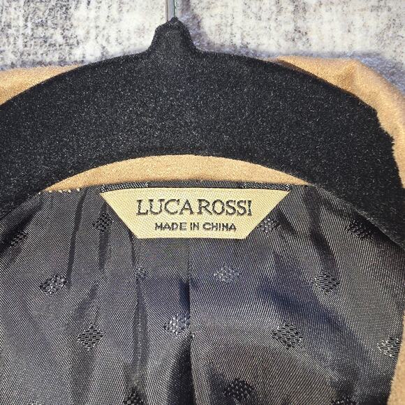 Luca Rossi Blazer Mens 40R Tan Camel Sport Coat Notch Lapel 3 Button Jacket - Picture 6 of 16